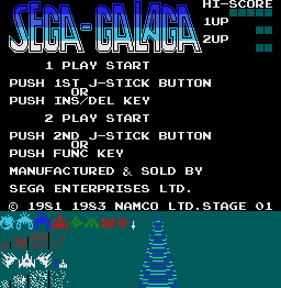 Sega Galaga - General Sprites