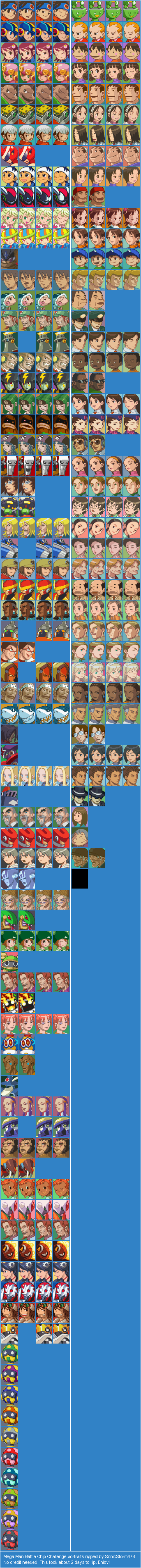 Mega Man Battle Chip Challenge - Portraits
