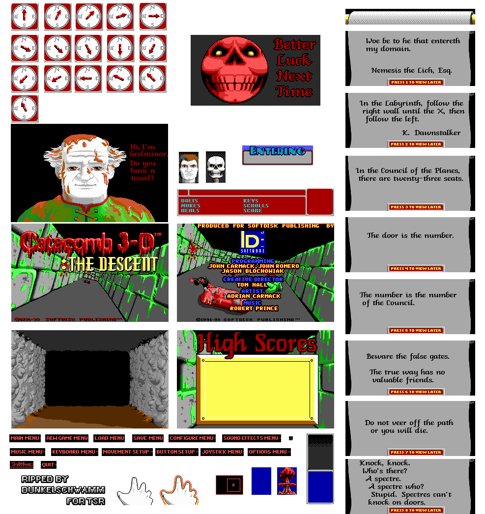 Catacomb 3D - HUD Elements