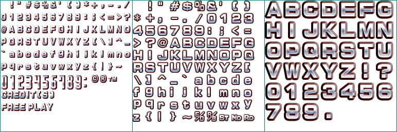 Tetris: The Grand Master 3 - Terror-Instinct - Fonts