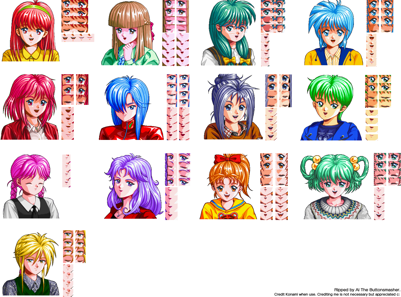 Tokimeki Memorial Private Collection (JPN) - Intro Portraits