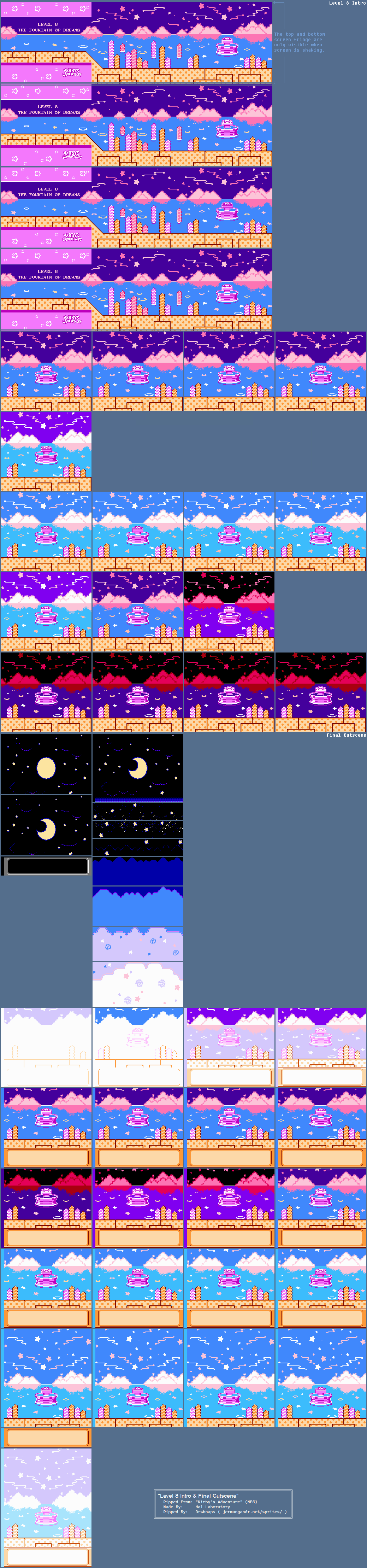 Kirby's Adventure - Cutscene Backgrounds (02 / 02)