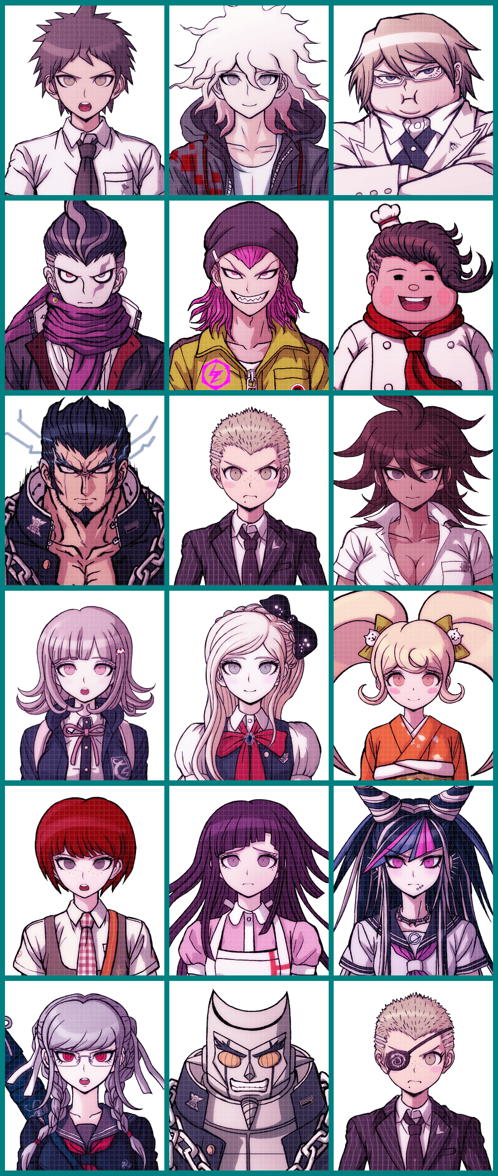 Danganronpa 2: Goodbye Despair - Map Menu Portraits