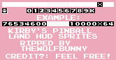 Kirby's Pinball Land - HUD