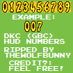 Donkey Kong Country - HUD Numbers