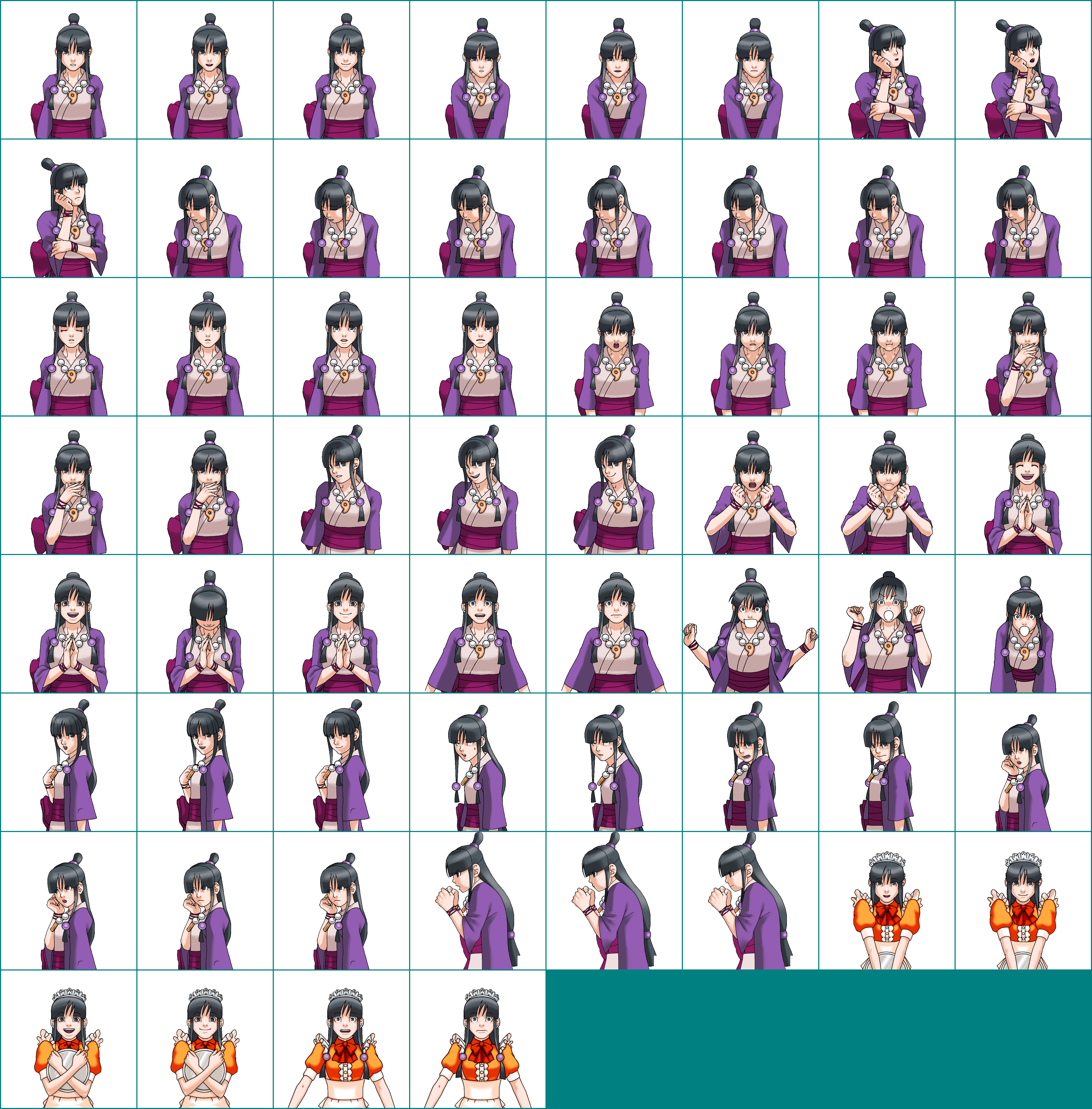 Ace attorney maya sprites