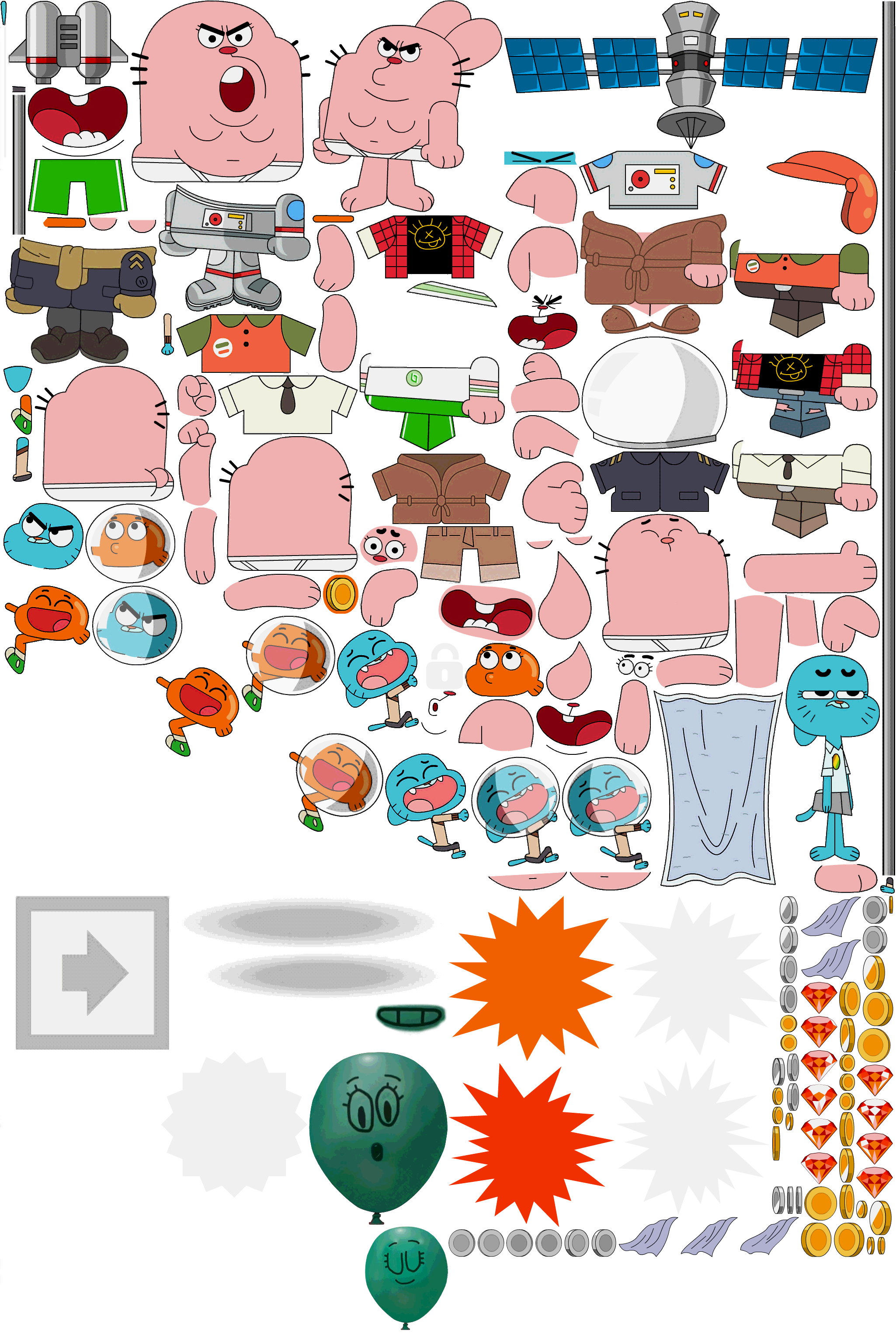 The Amazing World of Gumball: Sky Streaker - General Sprites