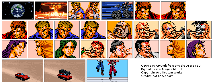 Double Dragon IV - Cutscene Artwork