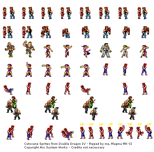 Double Dragon IV - Cutscene Sprites