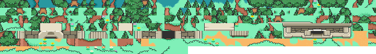 Mother 3 (JPN) - Forest Prayer Sanctuary Rustic (Day) Tileset