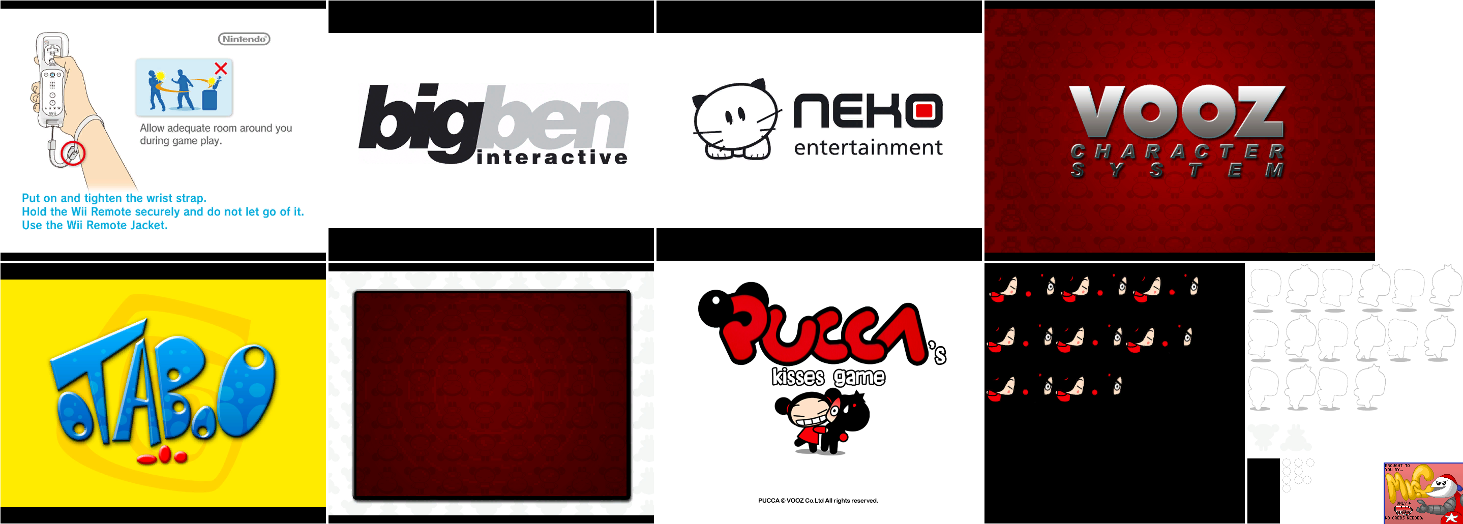 Pucca's Kisses Game - Title Screen and Logos