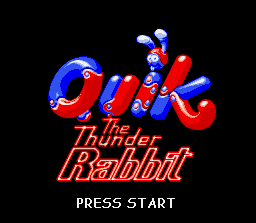 Quik the Thunder Rabbit (Prototype) - Title Screen