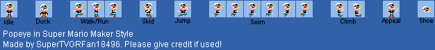 Popeye (Super Mario Maker-Style)