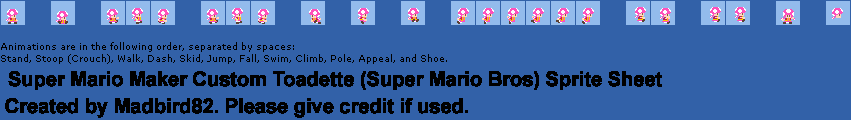 Toadette (Super Mario Maker-Style)