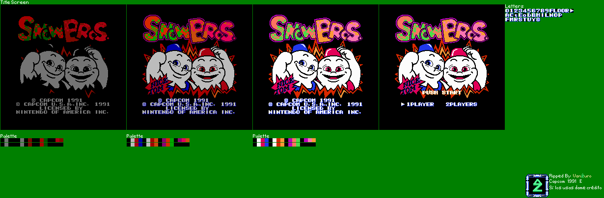 Snow Brothers / Snow Bros.: Nick & Tom - Title Screen