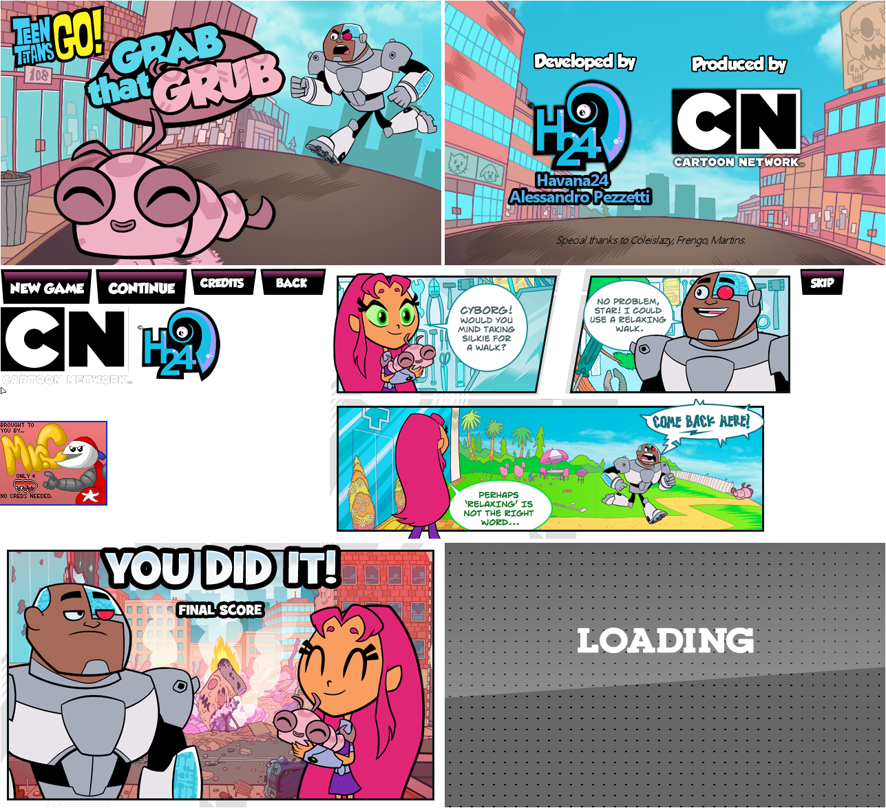 Teen Titans Go!: Grab that Grub - Title Screen and Cutscenes