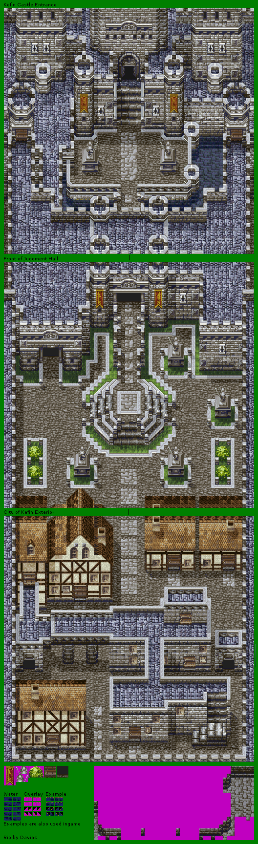 Kefin Castle Entrance, Front of Judgment Hall & City of Kefin Exterior