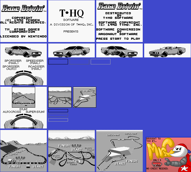 Race Drivin' - Main Menu