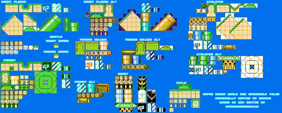 Super Mario World (Bootleg) - Overworld and Interactive Tiles