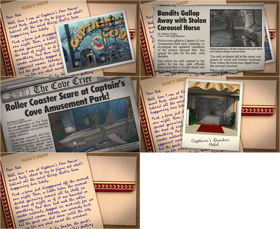 Nancy Drew: The Haunted Carousel - Opening Letter