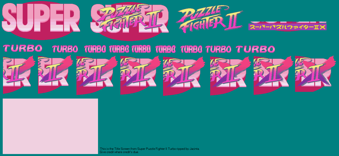 Super Puzzle Fighter 2 Turbo - Title Screen