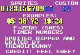 F-Zero - Timer Numbers