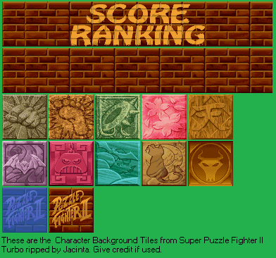 Super Puzzle Fighter 2 Turbo - Character-Specific Background Tiles
