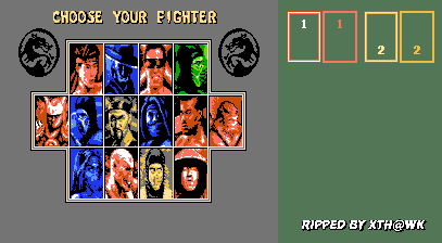 Mortal Kombat II Special (Bootleg) - Character Select