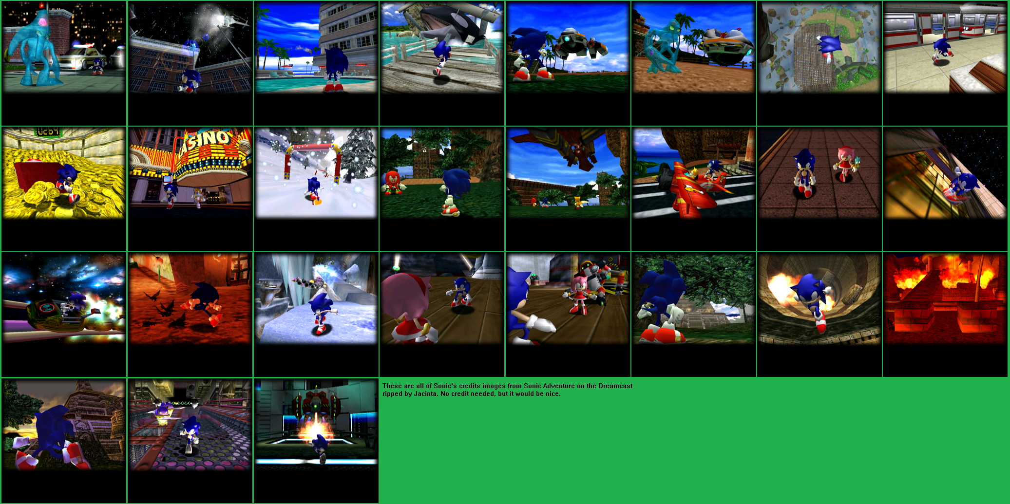 Credits Images (Sonic)