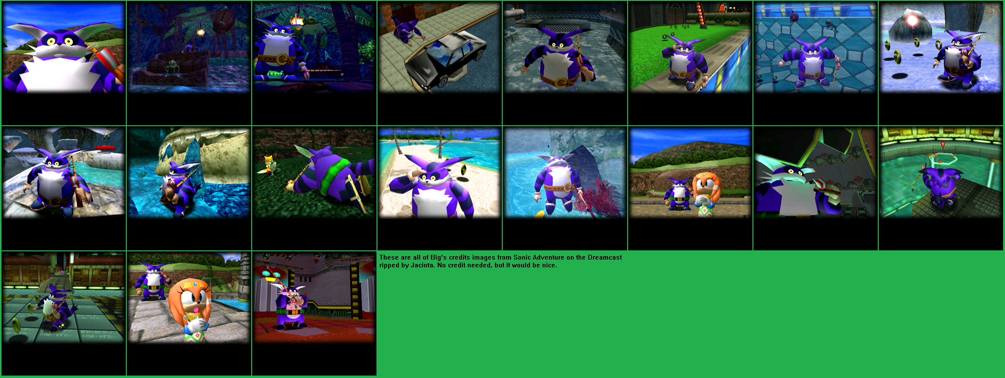 Sonic Adventure - Credits Images (Big)