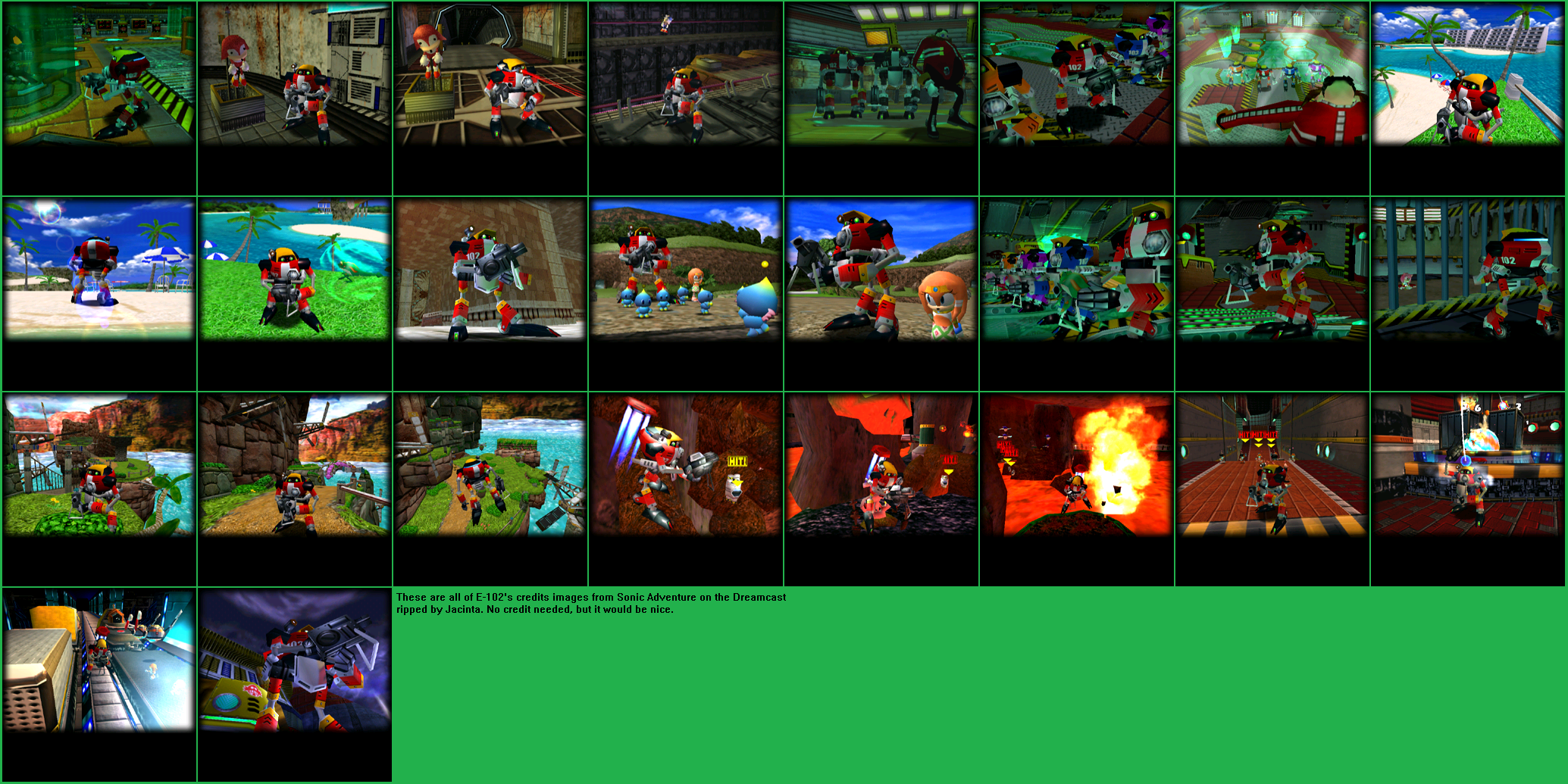 Sonic Adventure - Credits Images (E-102)