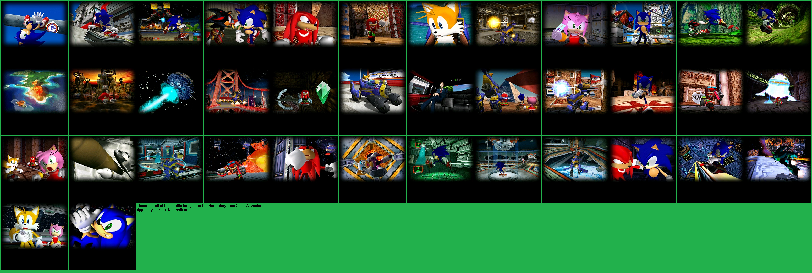 Sonic Adventure 2 - Credits Images (Hero Story)