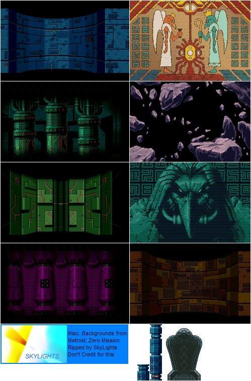 Metroid Zero Mission - Miscellaneous Backgrounds