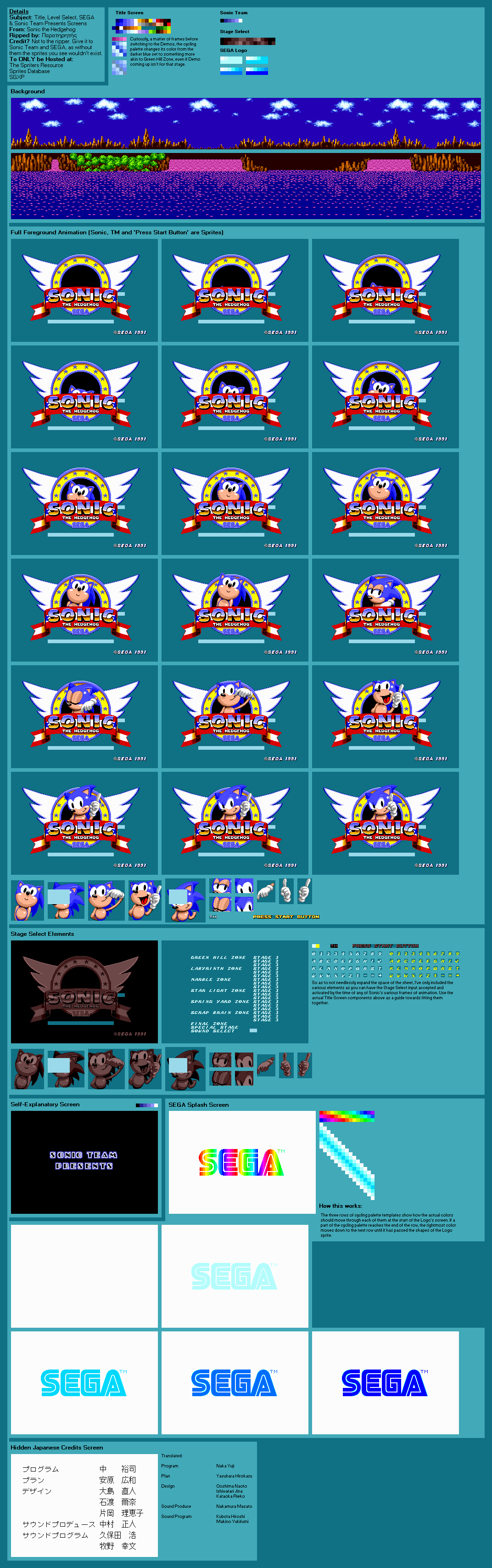 Sonic Cd Title Screen Sprites