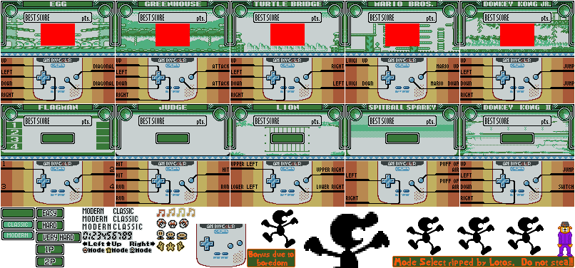 Game & Watch Gallery 3 - Mode Select