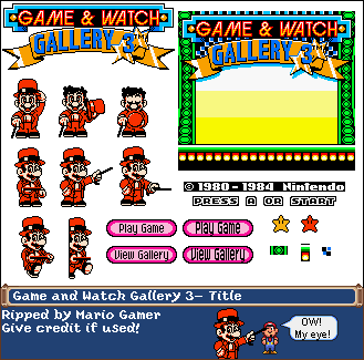 Game & Watch Gallery 3 - Title Screen