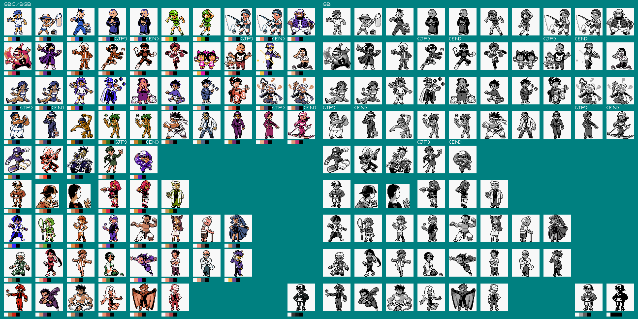 Pokémon Gold / Silver - Characters (Battle)