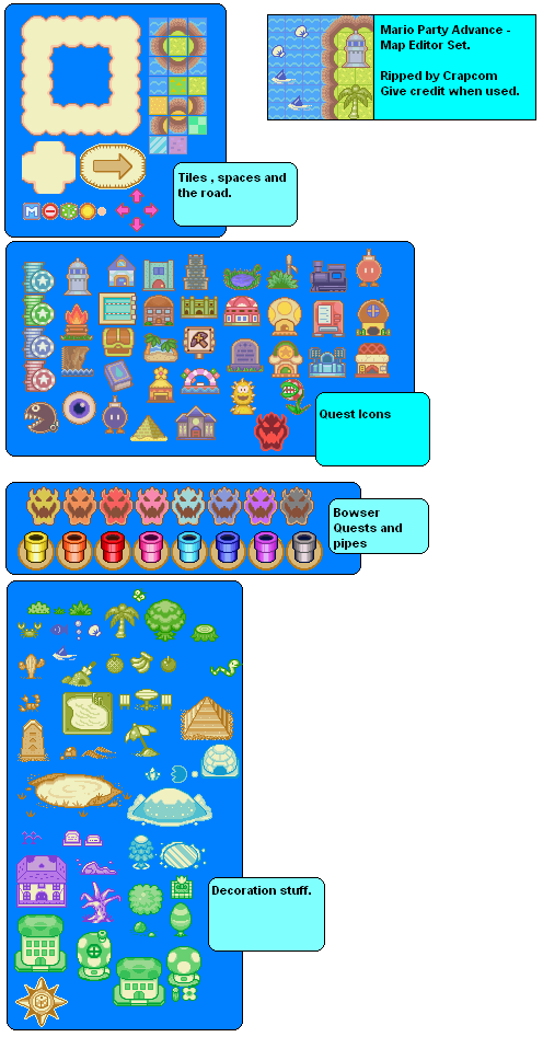 Mario Party Advance - Map Tiles
