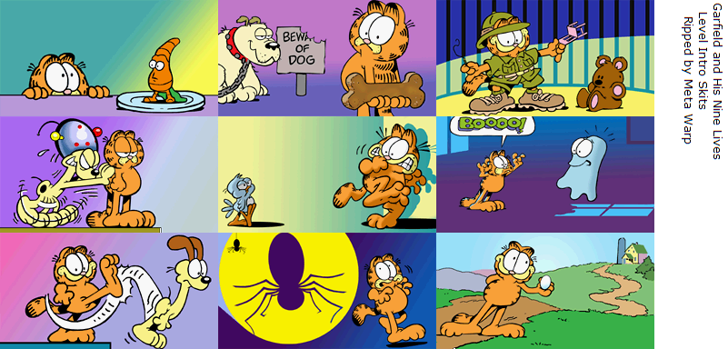 Garfield and His Nine Lives - Level Intros