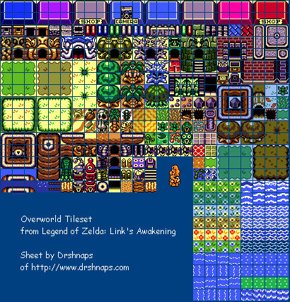 The Legend of Zelda: Link's Awakening / DX - Overworld Tileset