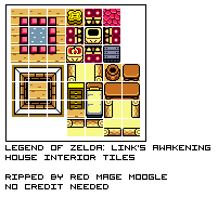 The Legend of Zelda: Link's Awakening / DX - House Tileset