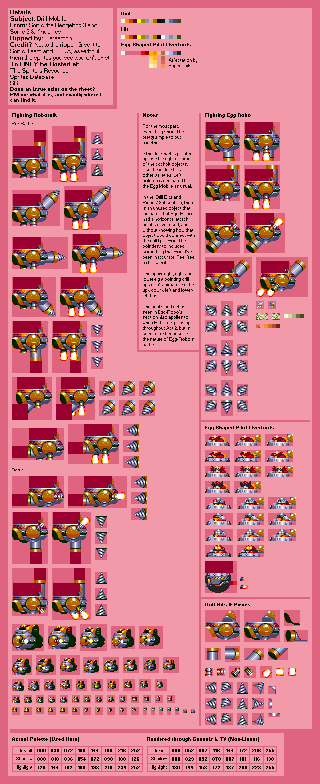 Sonic the Hedgehog 3 - Drill Mobile/Egg Drillster Mk. II