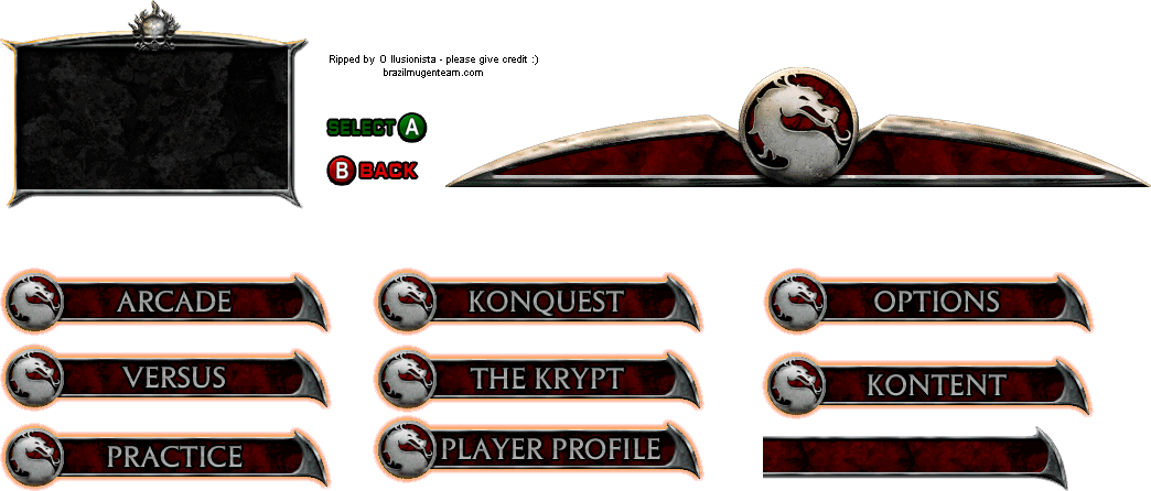 Mortal Kombat: Deadly Alliance - Menu