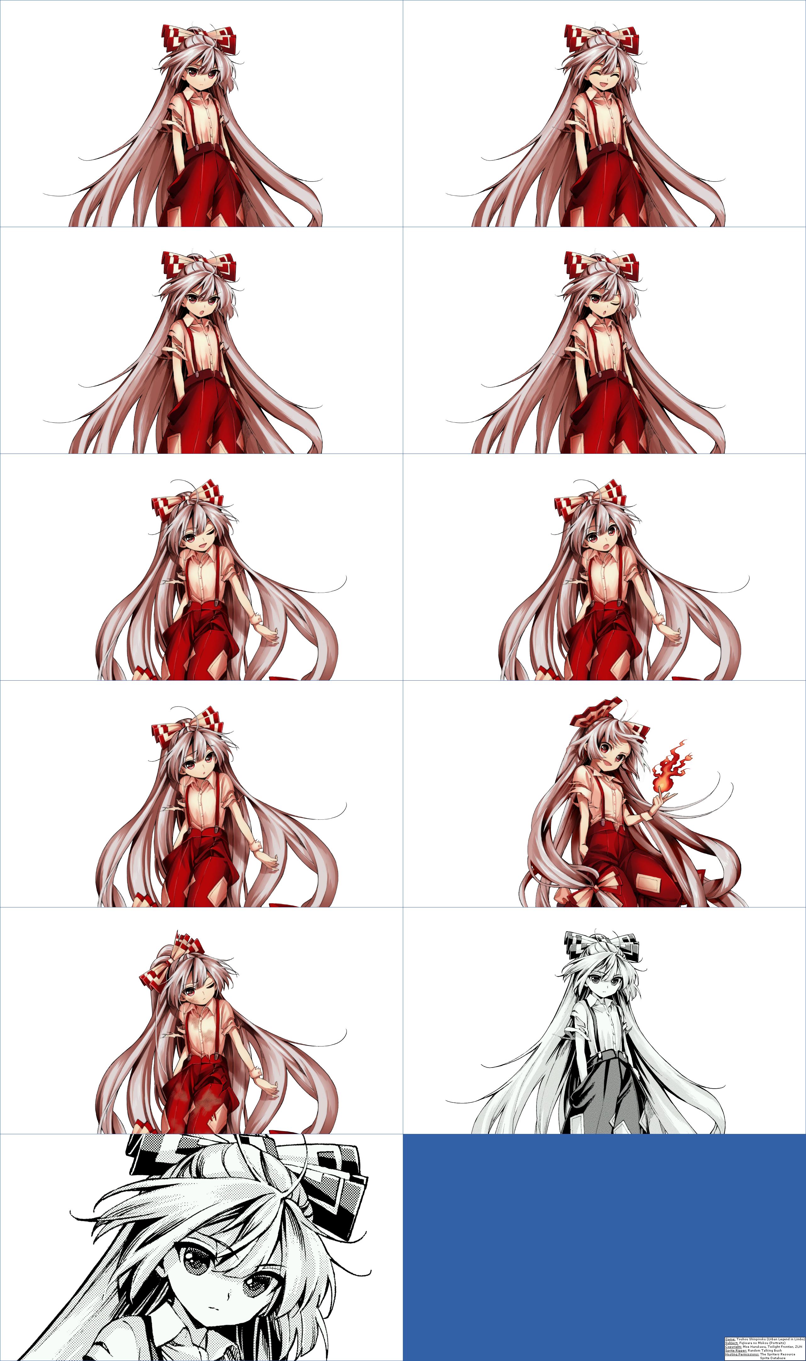 Touhou Shinpiroku (Urban Legend in Limbo) - Fujiwara no Mokou's Portraits