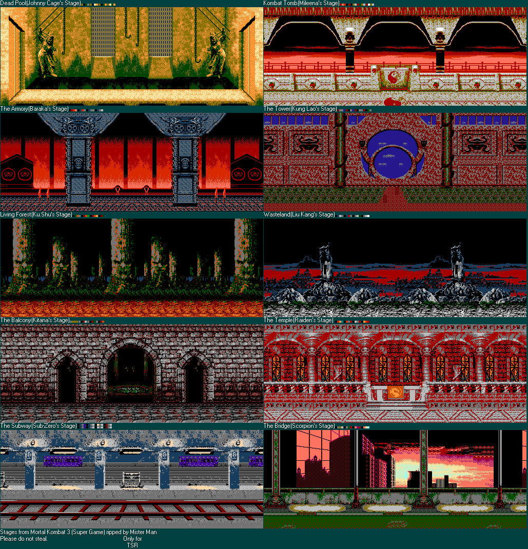 Mortal Kombat 3 (Bootleg) - Stages