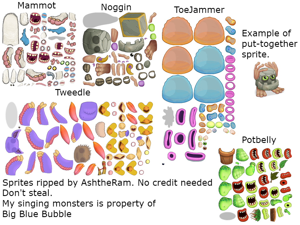My Singing Monsters Sprite Sheets in 2023 Unlock more insights!