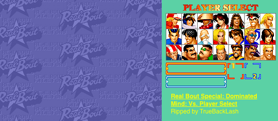 Real Bout Fatal Fury Special: Dominated Mind (JPN) - Vs. Player Select