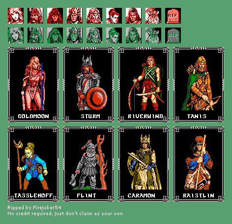 Advanced Dungeons & Dragons: Heroes of the Lance - Portraits