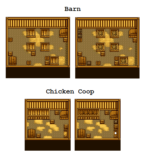 Harvest Moon GBC - Barn & Coop (Inside)
