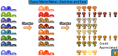 Mario Customs - Switches & Keys (Super Mario Maker-Style)